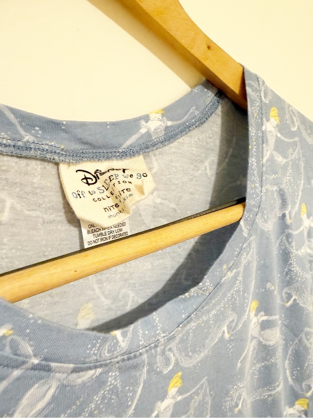 Cinderella Disney Light Blue Short Sleeve Novelty Tee Dress with Print - Picture 3 of 4